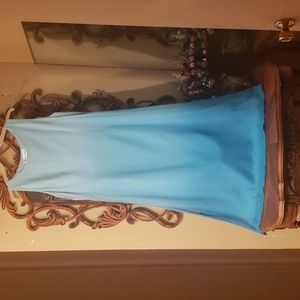 Victoria Holly Teal Ombre Sun Dress